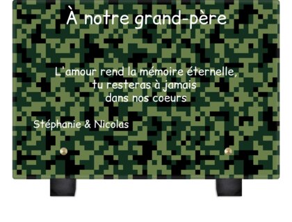 Plaque funéraire nano-camouflage 7 Plaquedeces.fr

