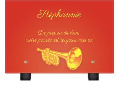 Plaque funéraire trompette-illustration 18 Plaquedeces.fr
