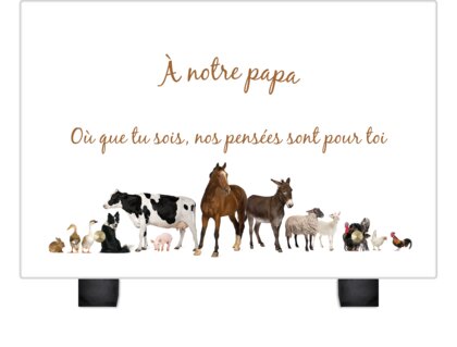 Plaque funéraire animaux-de-ferme 18 Plaquedeces.fr
