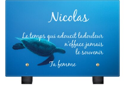Plaque funéraire plaque-funeraire-tortue-de-mer 21 Plaquedeces.fr
