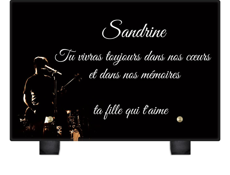 Plaque funéraire chanteur-sur-scene 20 Plaquedeces.fr
