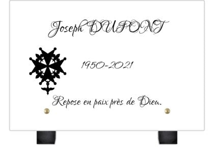 Plaque funéraire protestant-croix-huguenote 6 Plaquedeces.fr
