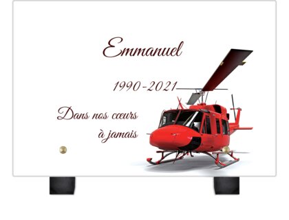 Plaque funéraire plaque-funeraire-helicoptere 19 Plaquedeces.fr
