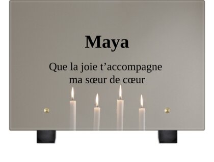 Plaque funéraire bougies-minimalistes 25 Plaquedeces.fr

