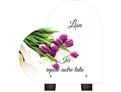 Plaque funéraire bouquet-garni-forme-coeur 3 Plaquedeces.fr
