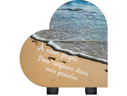 Plaque funéraire empreinte-sable-forme-coeur 1 Plaquedeces.fr
