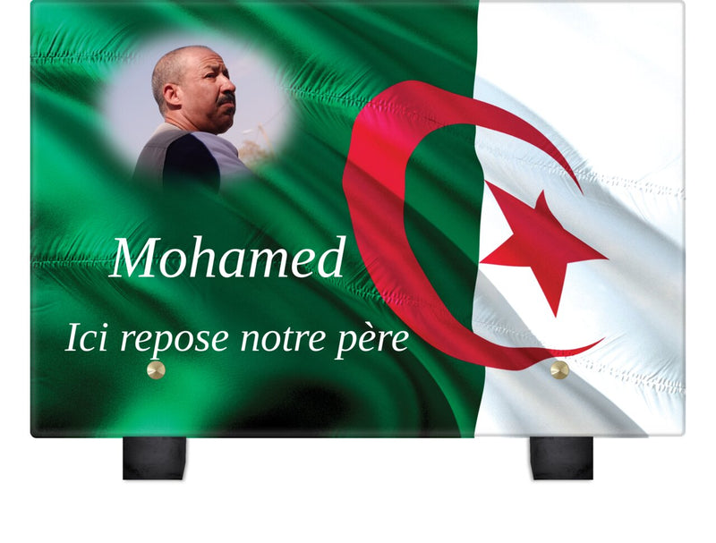 Plaque funéraire drapeau-algerien 10 Plaquedeces.fr
