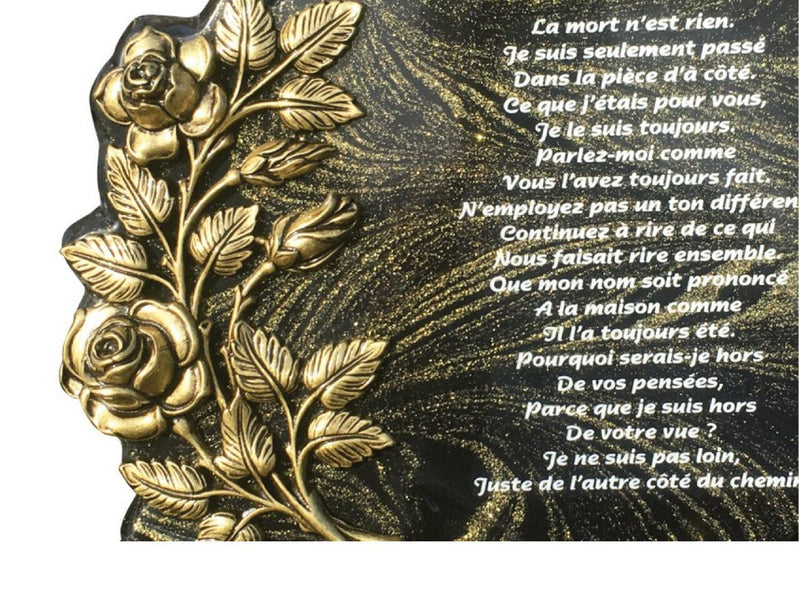 Plaque funéraire coeur-paillete-or-avec-texte 10 Plaquedeces.fr
