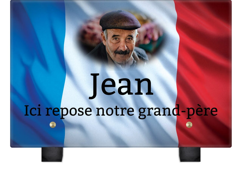 Plaque funéraire drapeau-francais 8 Plaquedeces.fr

