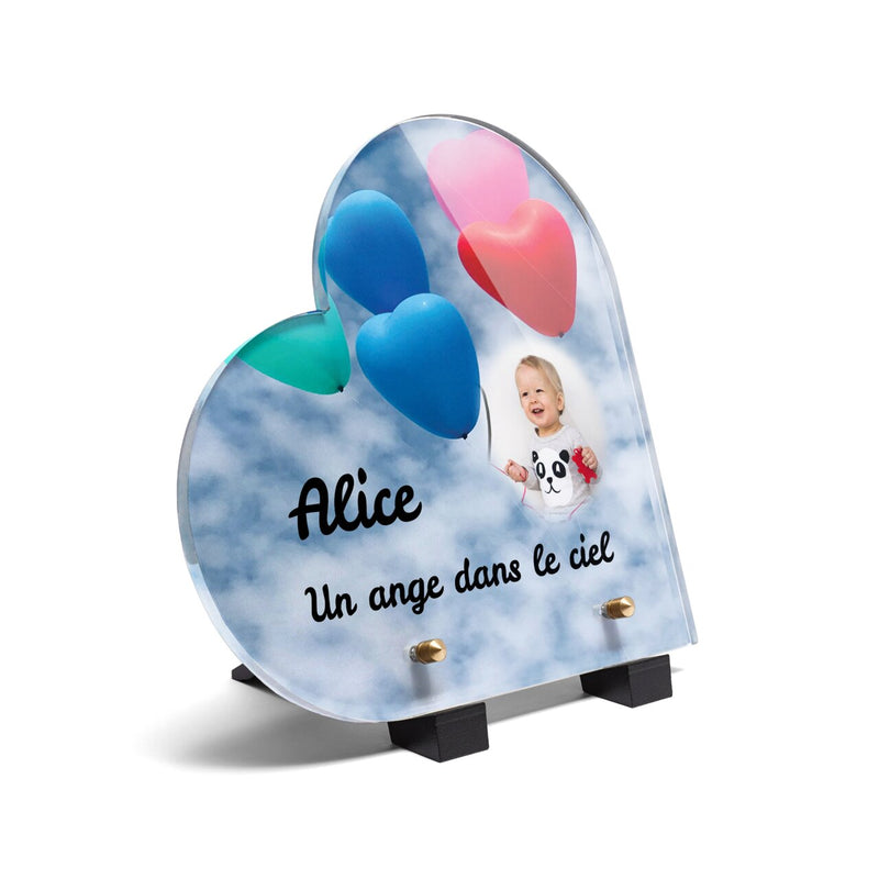Plaque funéraire ballons-coeurs-forme-coeur 21 Plaquedeces.fr