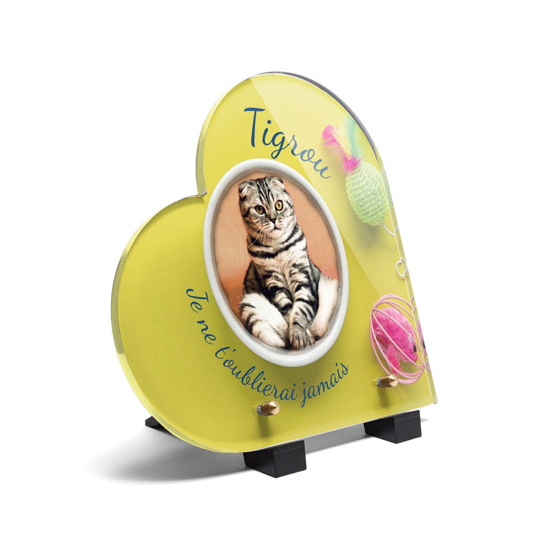 Plaque funéraire bol-et-jouets-pour-chat-forme-coeur 30 Plaquedeces.fr