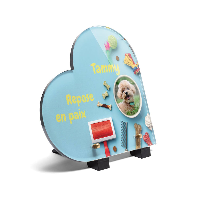 Plaque funéraire cadeaux-des-chiens-forme-coeur 18 Plaquedeces.fr
