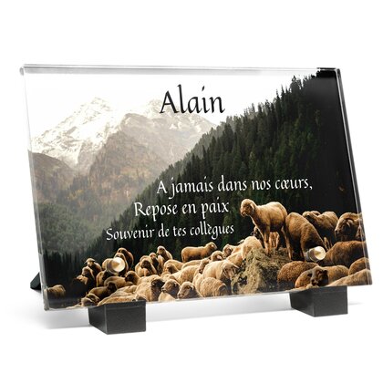 Plaque funéraire moutons-de-montagne 16 Plaquedeces.fr
