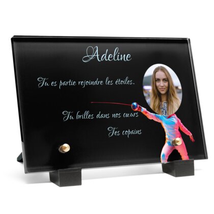 Plaque funéraire fan-descrime 27 Plaquedeces.fr
