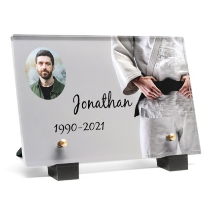 Plaque funéraire judoka 18 Plaquedeces.fr
