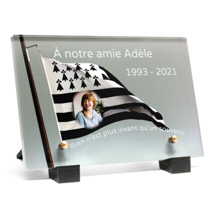 Plaque funéraire drapeau-breton 15 Plaquedeces.fr
