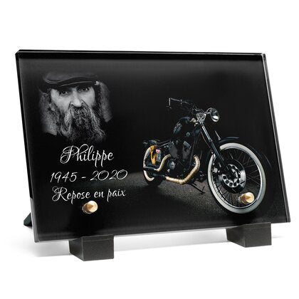 Plaque funéraire moto-vintage 15 Plaquedeces.fr
