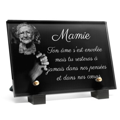 Plaque funéraire priere-mains-liees 24 Plaquedeces.fr
