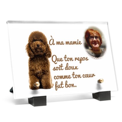 Plaque funéraire plaque-funeraire-caniche 3 Plaquedeces.fr
