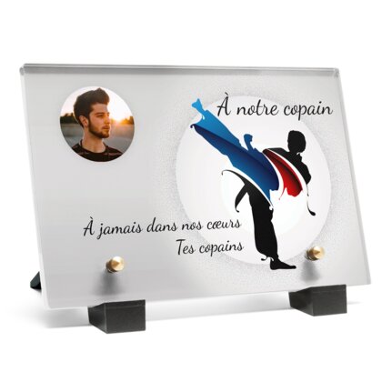 Plaque funéraire arts-martiaux 22 Plaquedeces.fr
