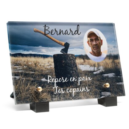 Plaque funéraire hache 7 Plaquedeces.fr
