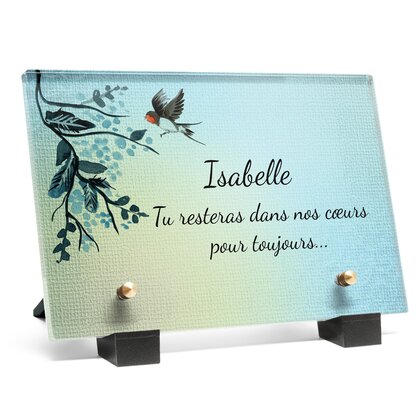 Plaque funéraire aquarelle-oiseau 11 Plaquedeces.fr
