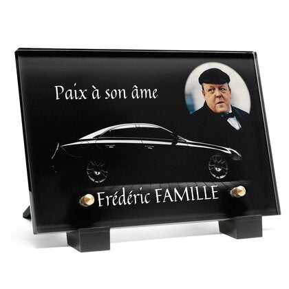 Plaque funéraire voiture-noire 25 Plaquedeces.fr
