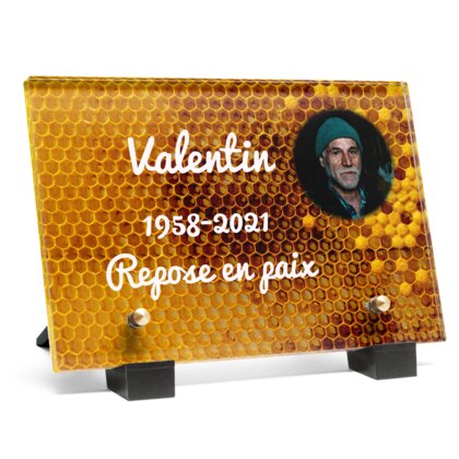 Plaque funéraire alveoles-de-ruche 8 Plaquedeces.fr
