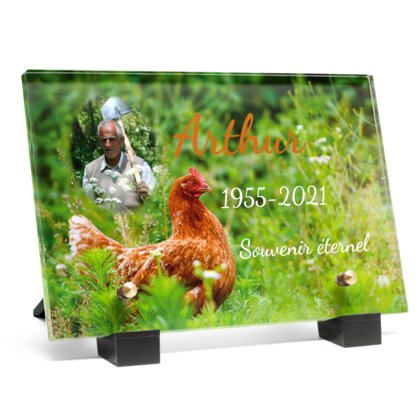 Plaque funéraire plaque-funeraire-poule 19 Plaquedeces.fr
