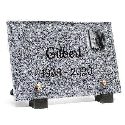 Plaque funéraire pierre-granite 17 Plaquedeces.fr
