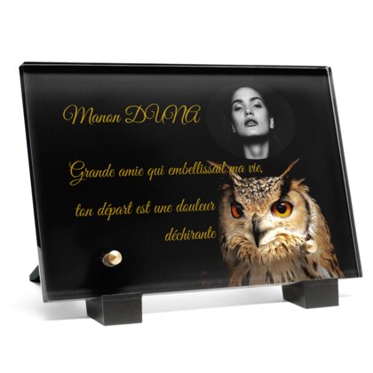 Plaque funéraire plaque-funeraire-hibou 5 Plaquedeces.fr
