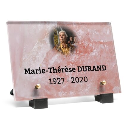Plaque funéraire marbre-rose 28 Plaquedeces.fr
