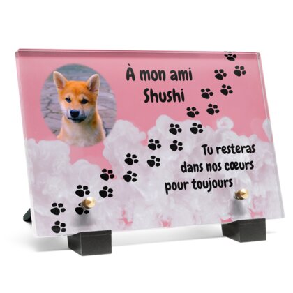 Plaque funéraire empreinte-chien-pastel 15 Plaquedeces.fr
