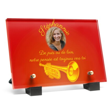 Plaque funéraire trompette-illustration 18 Plaquedeces.fr
