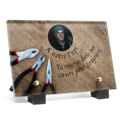 Plaque funéraire outils-bricoleur 1 Plaquedeces.fr
