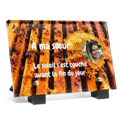 Plaque funéraire ruche-ouverte 22 Plaquedeces.fr
