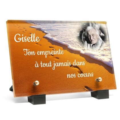 Plaque funéraire empreinte-sable 15 Plaquedeces.fr

