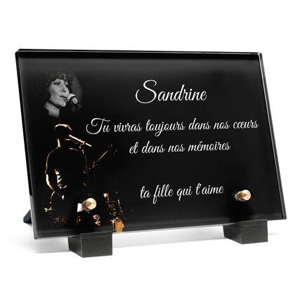 Plaque funéraire chanteur-sur-scene 20 Plaquedeces.fr
