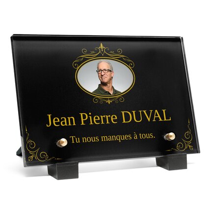 Plaque funéraire ornements 21 Plaquedeces.fr
