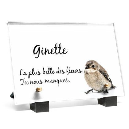 Plaque funéraire oiseau-blanc 26 Plaquedeces.fr
