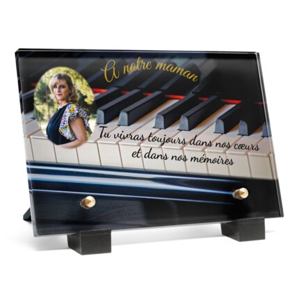 Plaque funéraire clavier-de-piano 30 Plaquedeces.fr
