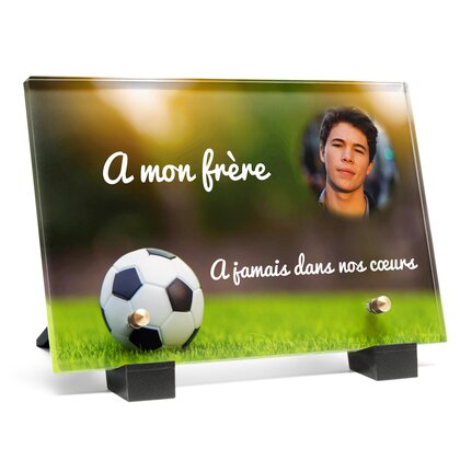 Plaque funéraire ballon-de-football 23 Plaquedeces.fr
