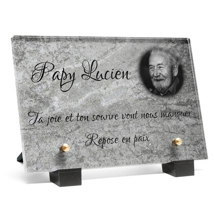 Plaque funéraire pierre-grise 12 Plaquedeces.fr
