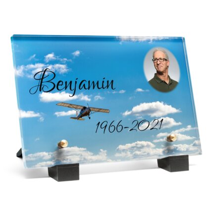 Plaque funéraire petit-avion 11 Plaquedeces.fr
