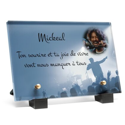 Plaque funéraire chanteur-en-concert 4 Plaquedeces.fr
