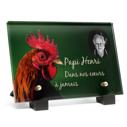 Plaque funéraire plaque-funeraire-coq 9 Plaquedeces.fr
