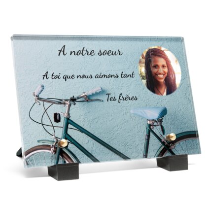 Plaque funéraire bicyclette-retro 29 Plaquedeces.fr
