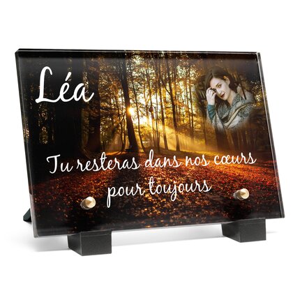 Plaque funéraire foret-orange 13 Plaquedeces.fr
