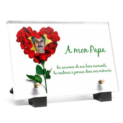 Plaque funéraire roses-en-coeur 21 Plaquedeces.fr
