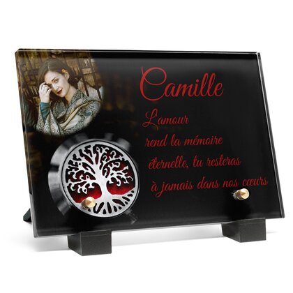 Plaque funéraire medaillon-arbre-de-la-vie 13 Plaquedeces.fr

